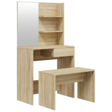 (Sonoma oak) vidaXL Dressing Table Set HomeVanity Table Makeup Vanity Desk Cosmetic Table