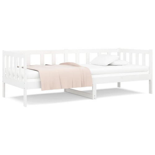 VidaXL (white) vidaXL Solid Pinewood Pull-out Day Bed Wooden Sleepover Sofa Bed Multi Colours