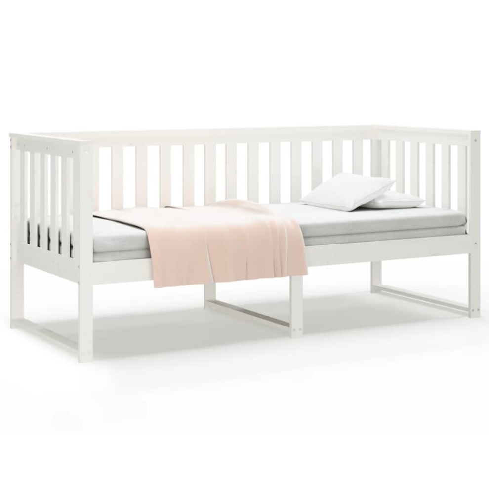 Vidaxl (White, 75X190 Cm) Solid Wood Pine Day Bed Bedroom Furniture Multi Colours Multi Sizes