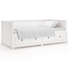 (white, 80 x 200 cm) vidaXL Day Bed Sleepover Sofa Occasional Guest Bed Sofa Bed Solid Wood Pine