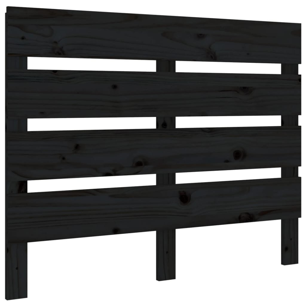 Vidaxl (Black, 100 X 3 X 80 Cm) Headboard Bedroom Bed Headboard Decorative Bed Header Solid Wood Pine