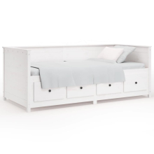 (white, 90 x 190 cm) vidaXL Day Bed Sleepover Sofa Occasional Guest Bed Sofa Bed Solid Wood Pine