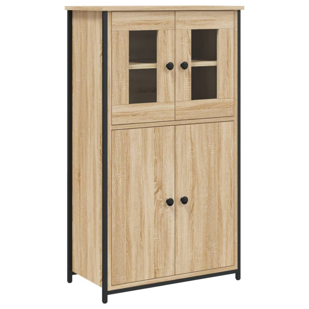 Vidaxl (Sonoma Oak) Highboard Sideboard Storage Cabinet Home Side Cabinet Engineered Wood