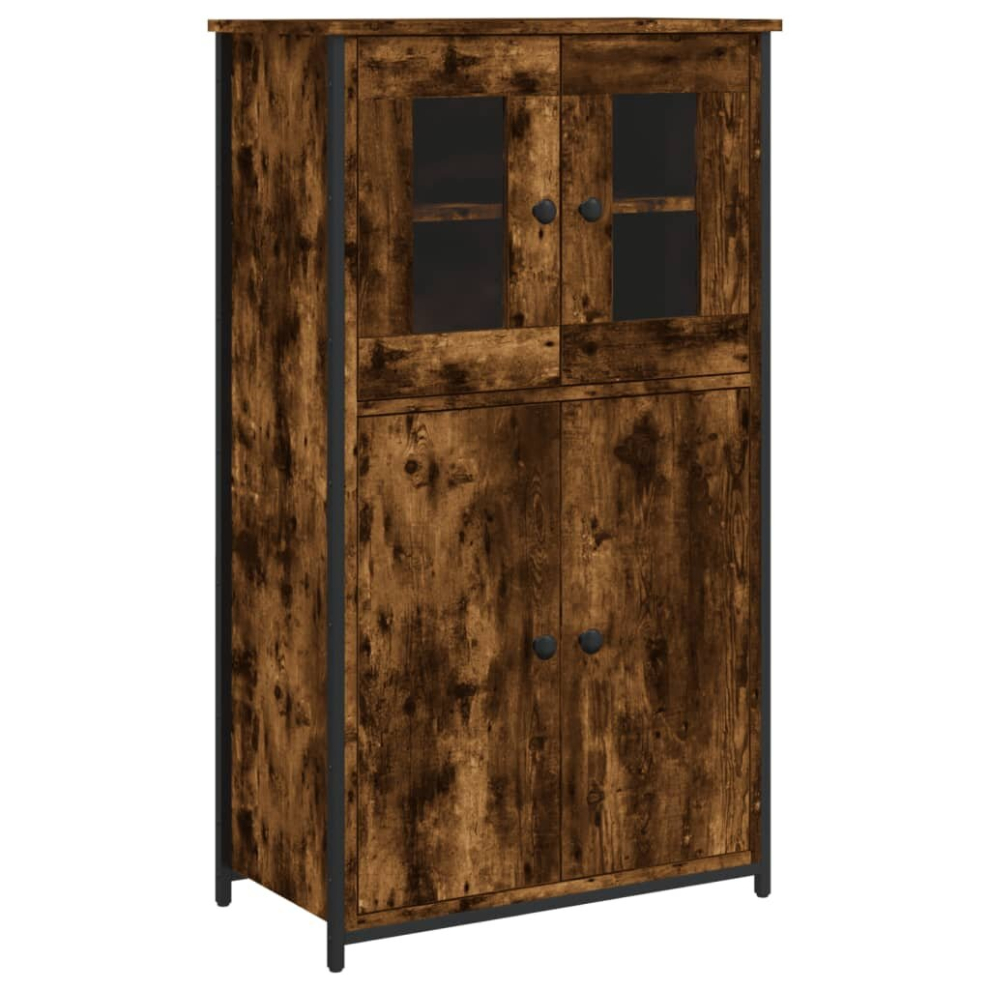 Vidaxl (Smoked Oak) Highboard Sideboard Storage Cabinet Home Side Cabinet Engineered Wood