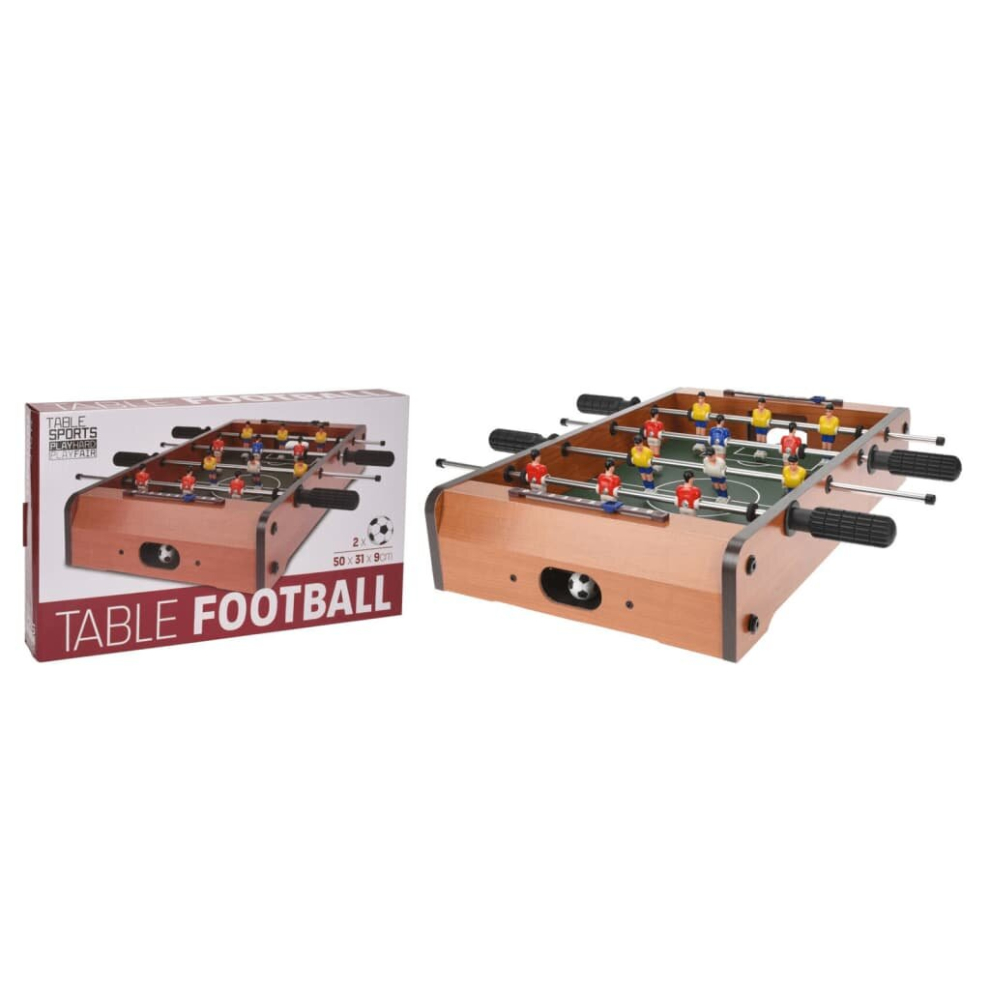 Tender Toys Table Football Game with 12 Players Wood Kids Football Game Table