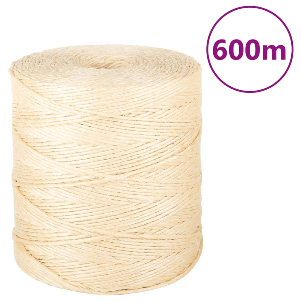 (600 M) Vidaxl Rope Jute String Hemp Rope Twine String For Cat Scratching 100% Sisal 8720845457464