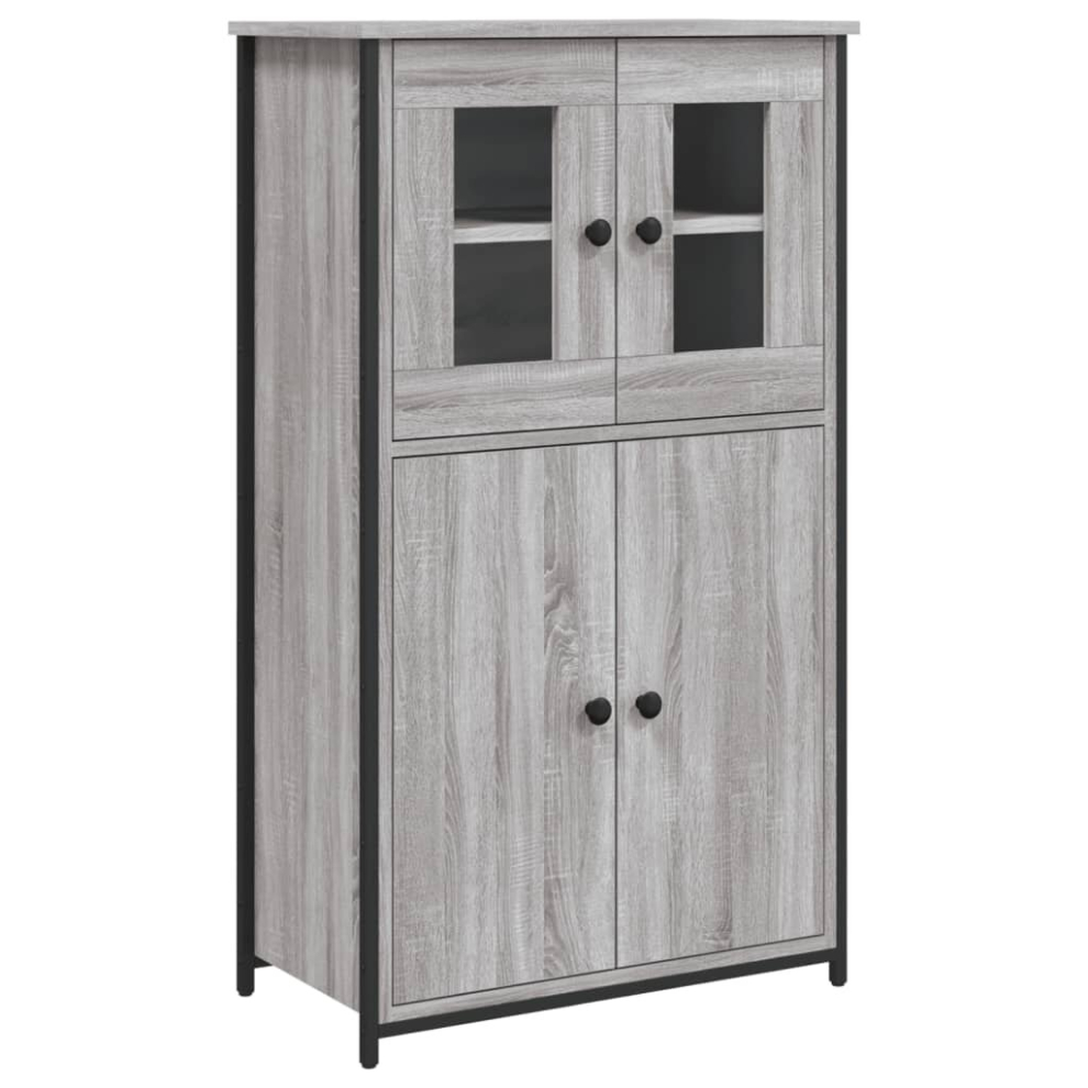 Vidaxl (Grey Sonoma) Highboard Sideboard Storage Cabinet Home Side Cabinet Engineered Wood