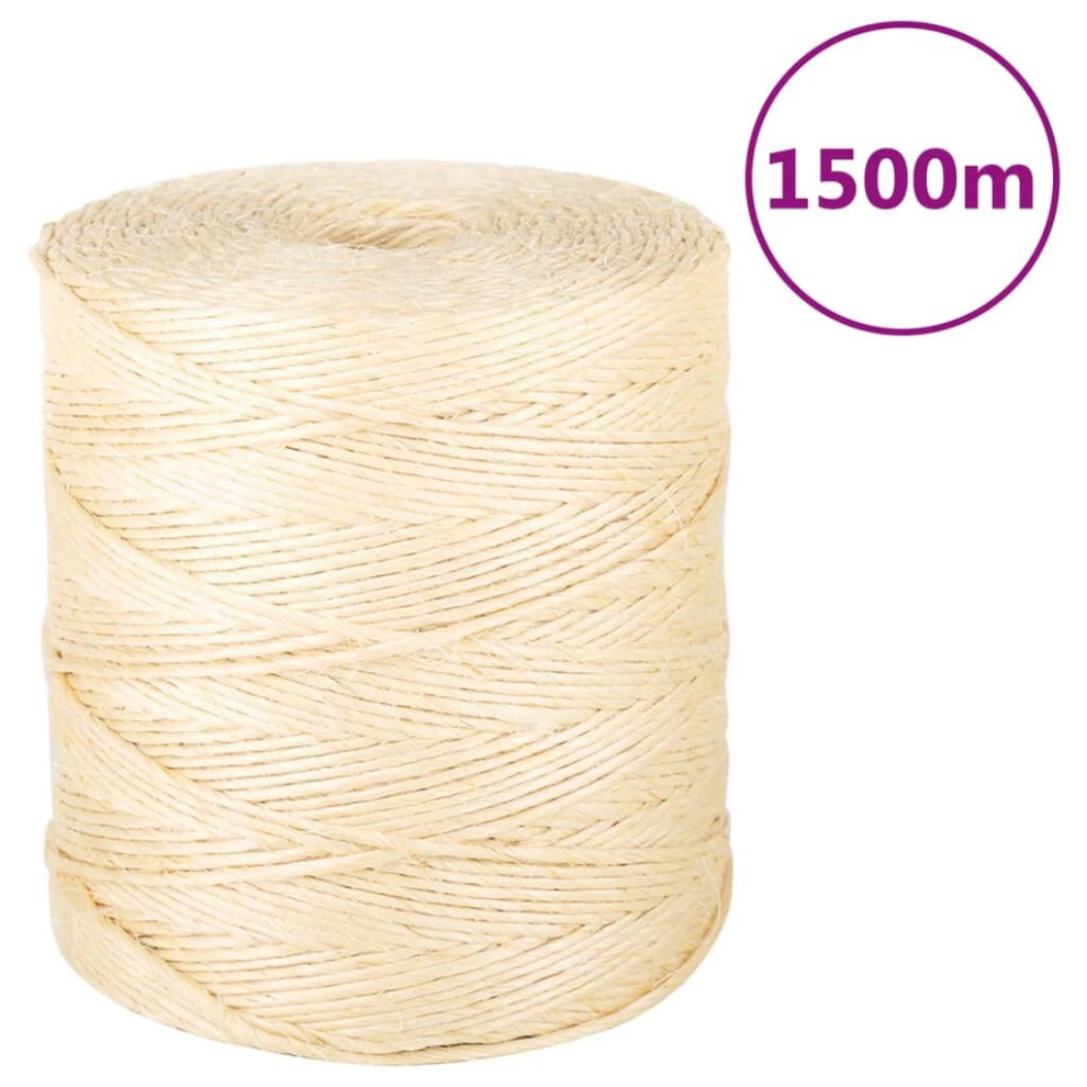 (1500 m) vidaXL Rope Jute String Hemp Rope Twine String for Cat Scratching 100% Sisal