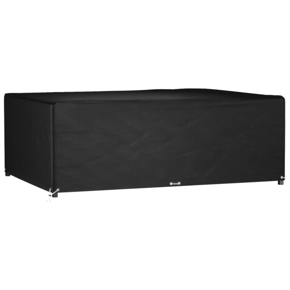 vidaXL Rectangular Garden Furniture Cover - Black - 270x180x90 cm - 12 Eyelets - Image 2