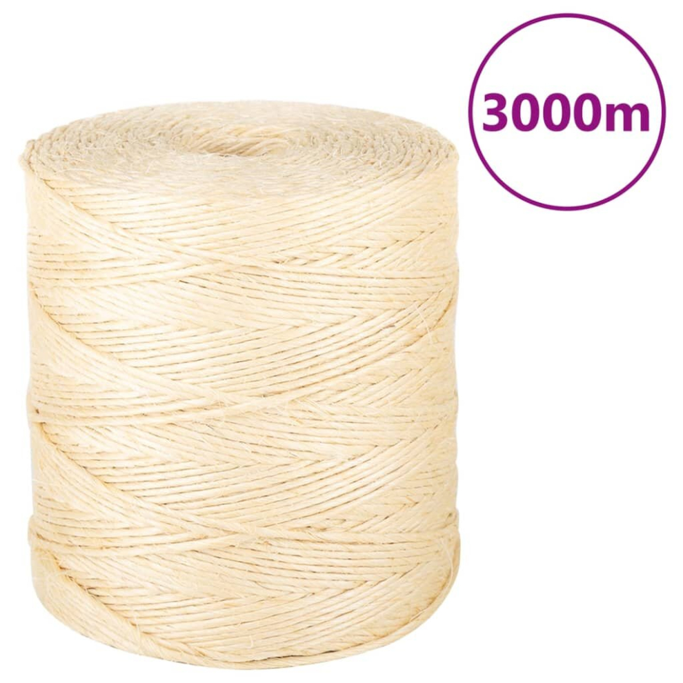 (3000 m) vidaXL Rope Jute String Hemp Rope Twine String For Cat Scratching 100% Sisal