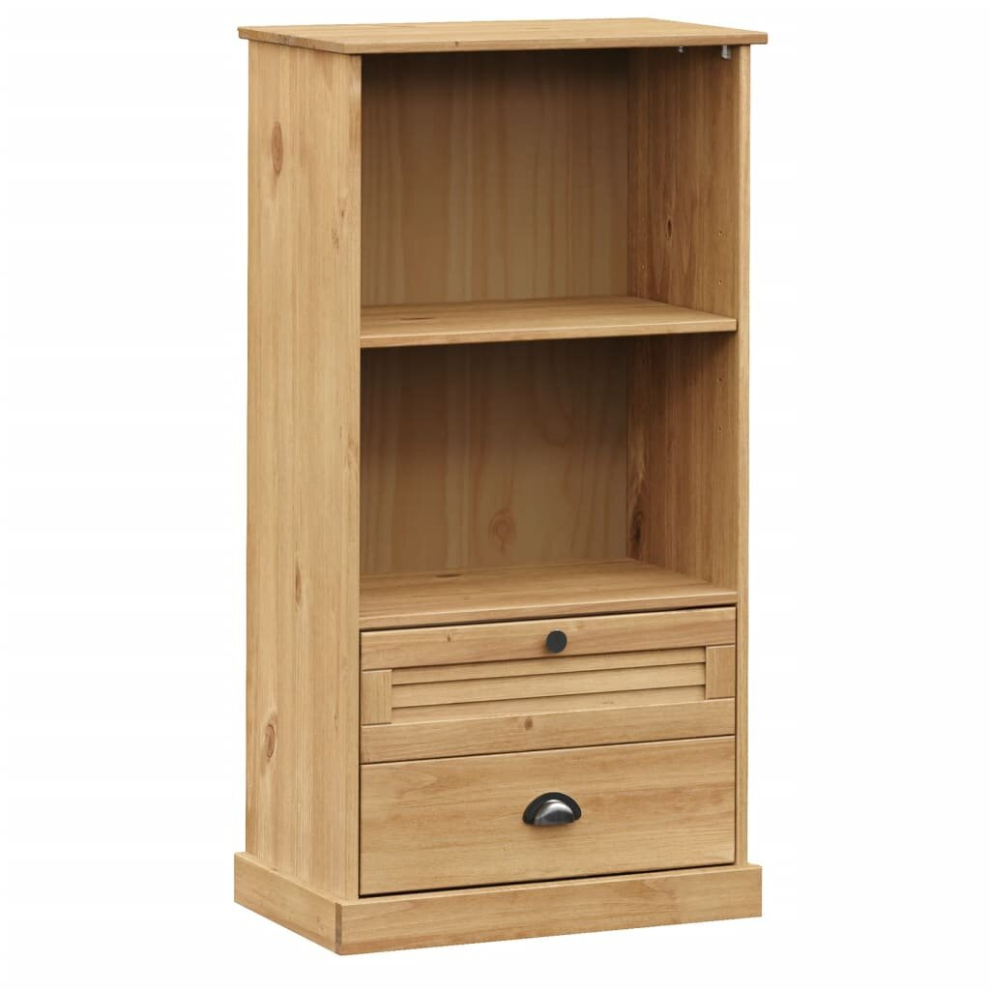 Vidaxl (Brown) Bookcase Bookshelf Storage Shelf Storage Rack Vigo Solid Wood Pine Brown