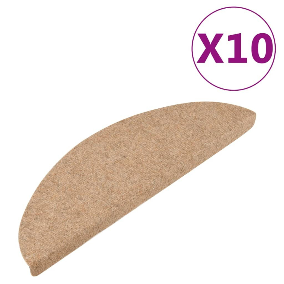Vidaxl (Beige, 56 X 17 Cm) Self-Adhesive Stair Mats Carpet Stair Treads Stair Step Protector Rug