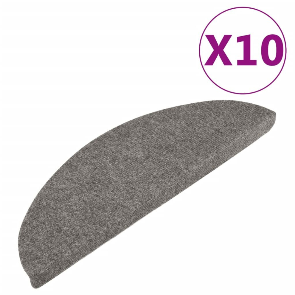 Vidaxl (Grey, 56 X 17 Cm) Self-Adhesive Stair Mats Carpet Stair Treads Stair Step Protector Rug