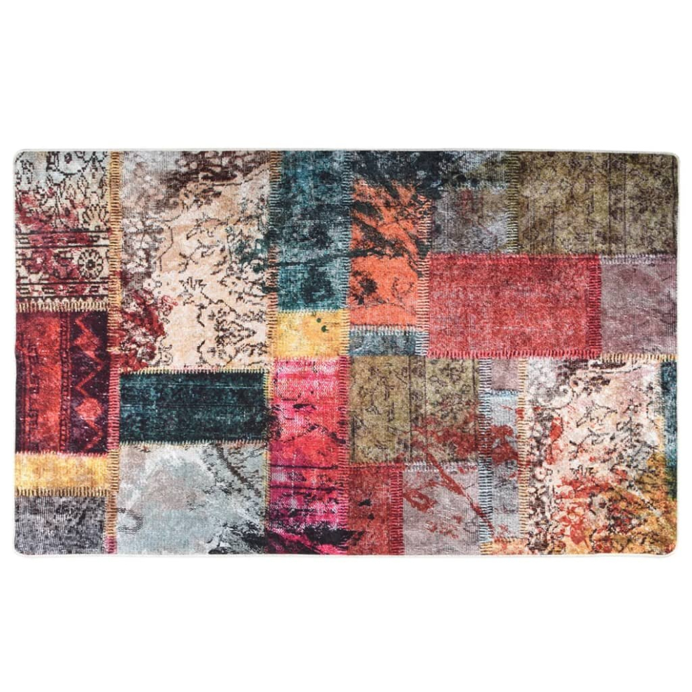 (patchwork, 120 X 170 cm) vidaXL Rug Washable Patchwork Anti Slip Home Floor Carpet Floor Area Rug Mat