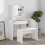 VidaXL (High gloss white) vidaXL Dressing Table Makeup Table Vanity Desk Cosmetic Table with Mirror 8