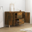 VidaXL (smoked oak) vidaXL Sideboard Cupboard Storage Cabinet Buffet Highboard Engineered Wood 11