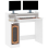 VidaXL (White) vidaXL Desk with LED Lights Computer Table Study Writing Desk Engineered Wood 8
