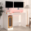 VidaXL (White) vidaXL Desk with LED Lights Computer Table Study Writing Desk Engineered Wood 6