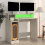 VidaXL (Concrete grey) vidaXL Desk with LED Lights Computer Table Study Writing Desk Engineered Wood 6