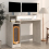 VidaXL (Concrete grey) vidaXL Desk with LED Lights Computer Table Study Writing Desk Engineered Wood 7