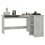 vidaXL L-Shaped Corner Desk Engineered Wood Concrete Grey PC Computer Table 5