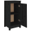 VidaXL vidaXL 2x Solid Wood Pine Sideboards Black Wooden Home Organiser Cupboard 10