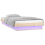 VidaXL (brown, 100 x 200 cm) vidaXL LED Bed Frame Mattress Foundation Bedstead Platform Bed Base Solid Wood 6
