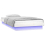 VidaXL (white, 75 x 190 cm) vidaXL LED Bed Frame Mattress Foundation Bedstead Platform Bed Base Solid Wood 6