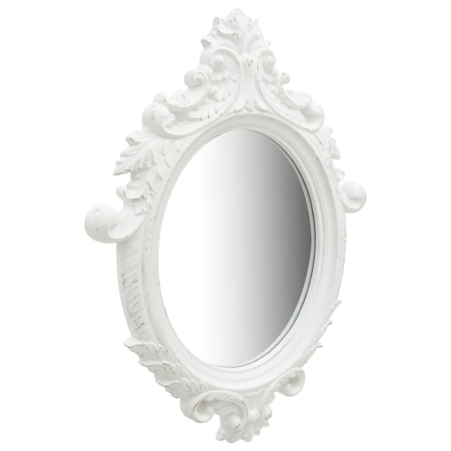 VidaXL vidaXL Wall Mirror Castle Style White Hanging Mirror Antique Mirror Bathroom 1