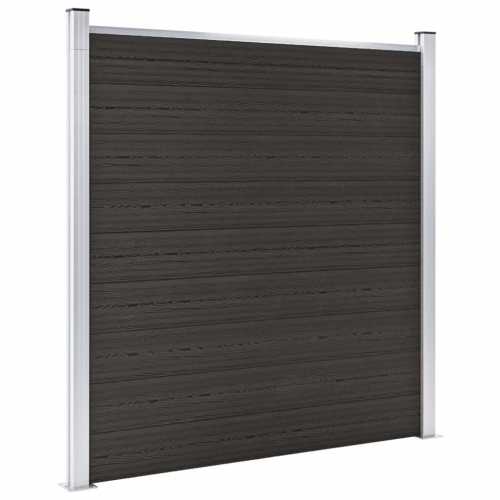 VidaXL vidaXL Zaunelement WPC 180x186 cm Schwarz 1