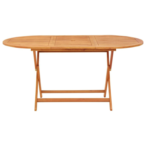 VidaXL vidaXL Folding Garden Table Solid Eucalyptus Wood Patio Wooden Dining Table 1