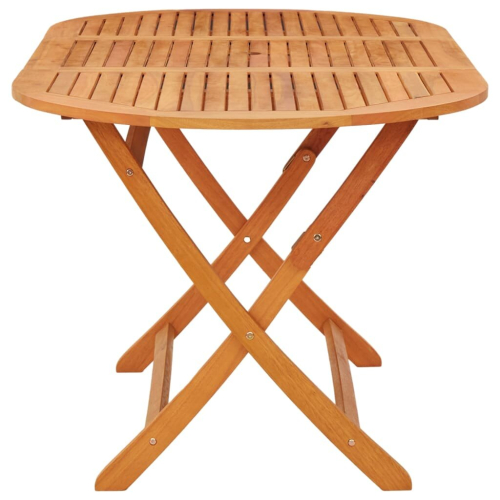 VidaXL vidaXL Folding Garden Table Solid Eucalyptus Wood Patio Wooden Dining Table 2