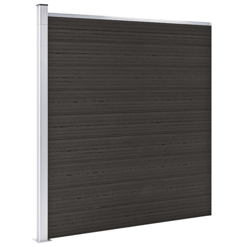 VidaXL vidaXL Zaunelement WPC 175x186 cm Schwarz 2