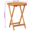 VidaXL vidaXL Folding Garden Table – Solid Eucalyptus Wood, 60x75 cm, Umbrella Hole 5 cm, Foldable, 312455 5