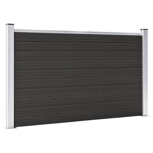 VidaXL vidaXL Zaunelement WPC 180x105 cm Schwarz 1