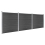 VidaXL vidaXL Zaunelement Set WPC 526x186 cm Schwarz 3