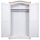VidaXL vidaXL Wardrobe Mexican Pine Corona Range 2 Doors White Clothes Cabinet Closet 3