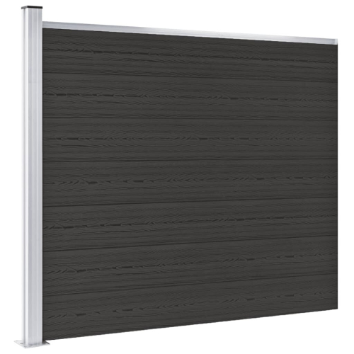 VidaXL vidaXL Zaunelement WPC 175x146 cm Schwarz 2