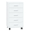VidaXL (High gloss white) Office Unit Document Storage Organiser with Castors 5 Drawers Multi Colours 5