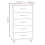 VidaXL (High gloss white) Office Unit Document Storage Organiser with Castors 5 Drawers Multi Colours 10