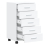 VidaXL (High gloss white) Office Unit Document Storage Organiser with Castors 5 Drawers Multi Colours 7