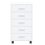 VidaXL (High gloss white) Office Unit Document Storage Organiser with Castors 5 Drawers Multi Colours 8
