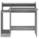 VidaXL (Grey sonoma) vidaXL Desk with LED Lights Computer Table Study Writing Desk Engineered Wood 9