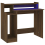 VidaXL (Brown oak) vidaXL Desk with LED Lights Computer Table Study Writing Desk Engineered Wood 4