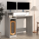 VidaXL (Grey sonoma) vidaXL Desk with LED Lights Computer Table Study Writing Desk Engineered Wood 7