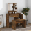 VidaXL (Smoked oak) vidaXL Dressing Table Makeup Table Vanity Desk Cosmetic Table with Mirror 7