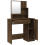 VidaXL (Brown oak) vidaXL Dressing Table Makeup Table Vanity Desk Cosmetic Table with Mirror 8