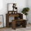 VidaXL (Brown oak) vidaXL Dressing Table Makeup Table Vanity Desk Cosmetic Table with Mirror 4