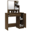 VidaXL (Brown oak) vidaXL Dressing Table Makeup Table Vanity Desk Cosmetic Table with Mirror 6