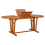 VidaXL vidaXL Solid Wood Eucalyptus Garden Table Wooden Patio Extendable Dining Table 9